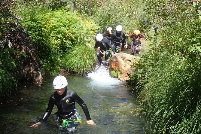 From Arouca: Canyoning Adventure - Adventure Tour - Cascata de Rio de Frades: the hike, the first swims, and the scenic warm-up