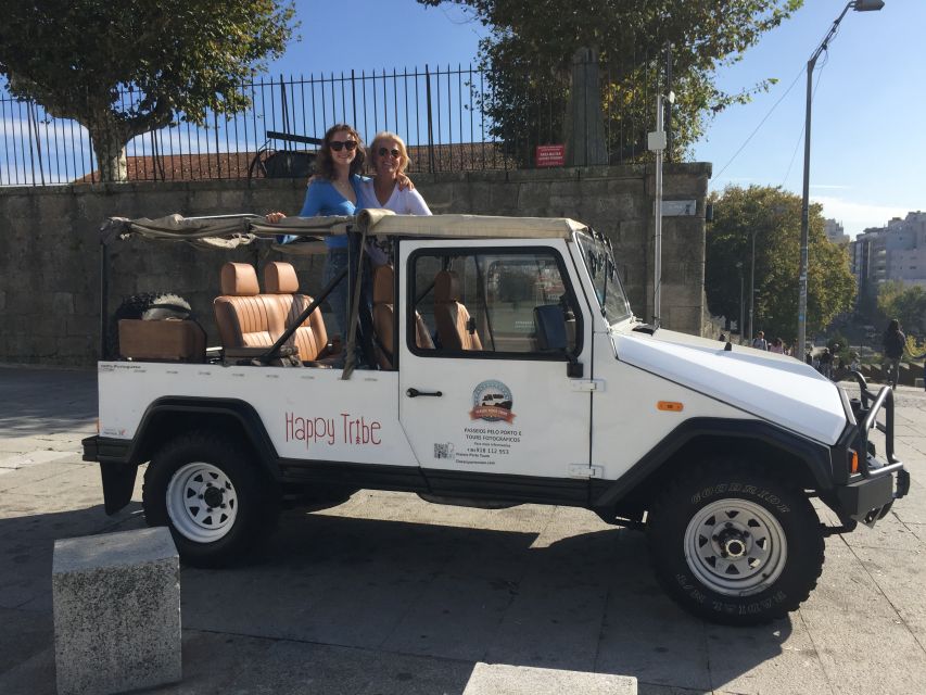 Historic adventure convertible UMM Portugues military jeep - “University of the Poor” and the Carmelitas and Carmo churches: religion, function, and style