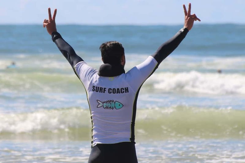 Matosinhos: Surfing Lesson with Equipment - In the water: catching your first waves with a pro