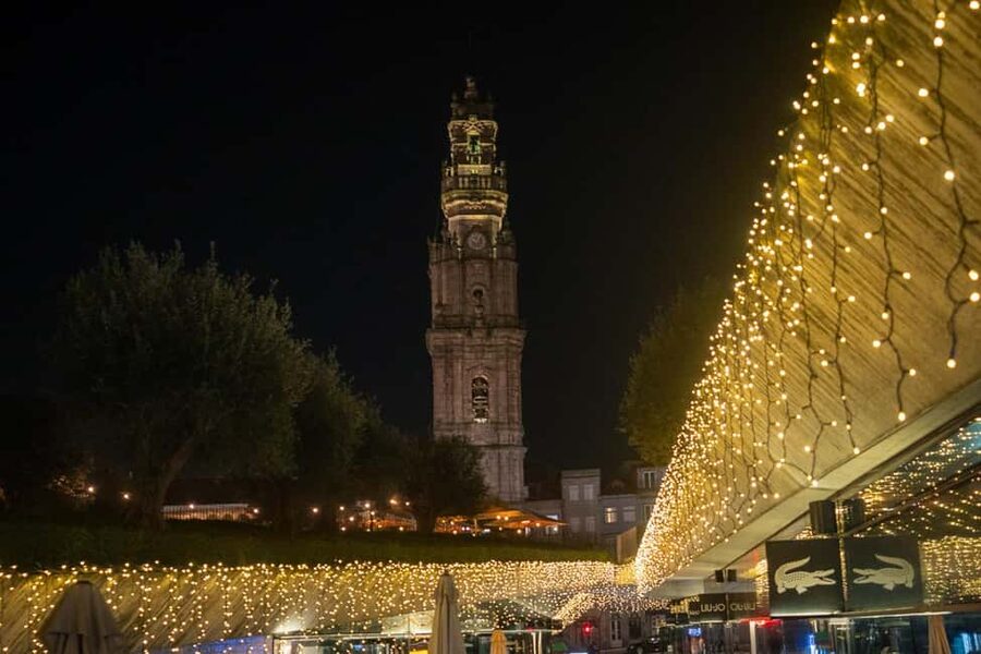 Porto: Christmas Lights Flexible Walking Tour - Clérigos Tower option: skyline views before you switch back to lights