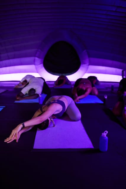 Porto: Private Hotpod Yoga Class - What a purple heated pod feels like in Porto