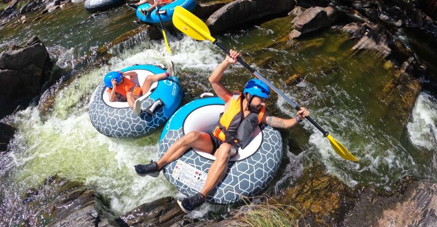 Tubing-Rafting at Paiva River - Entering the Paiva River tubing zone, from Paradinha to Areínho