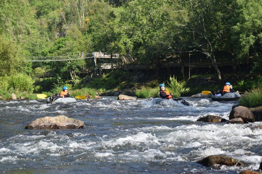 Tubing-Rafting at Paiva River - Paradinha village stop: Aldeias de Portugal viewpoints and quick geosite hits